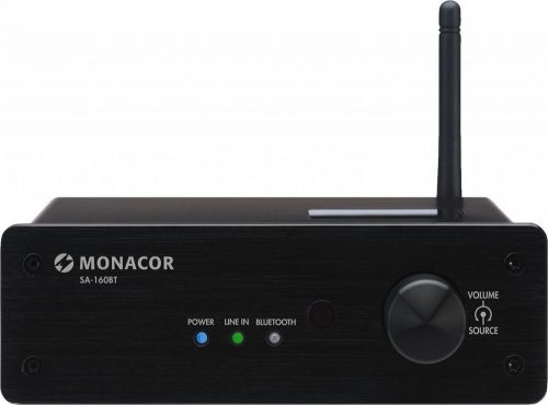 Monacor SA-160BT kompakt sztereó végerősítő Bluetooth kapcsolattal