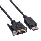 VALUE Kábel DisplayPort, DP-DVI (24+1), LSOH, M/M, black, 2 m