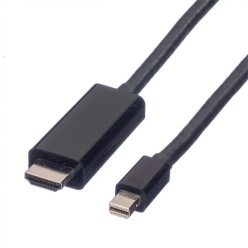   VALUE Mini DisplayPort kábel, Mini DP-UHDTV, M/M, fekete, 3m