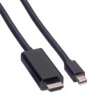 VALUE Mini DisplayPort kábel, Mini DP-UHDTV, M/M, fekete, 3m