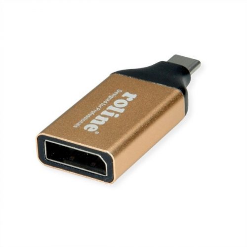 ROLINE Adapter Type-C - DisplayPort v1.2 M/F, Gold