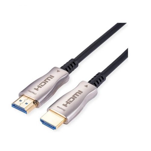 VALUE kábel HDMI, Aktív Optikai, AOC, 4K, M/M, 20m, fekete