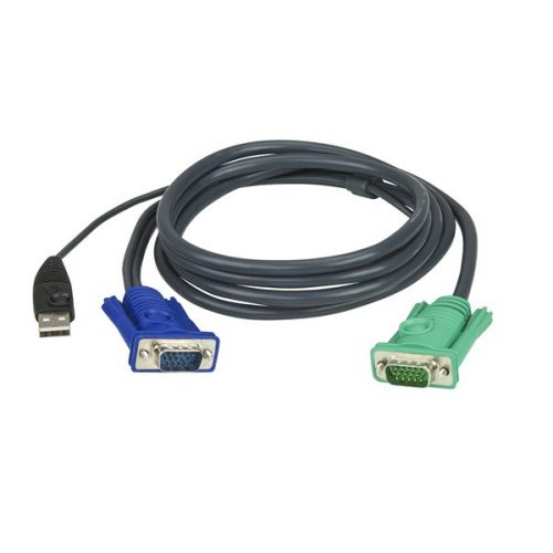 ATEN KVM Kábel USB és VGA,   1,8m