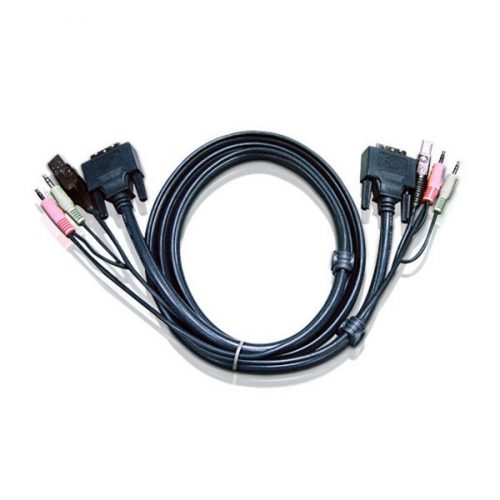 ATEN KVM Kábel USB és DVI Dual Link,   1,8m - 2L-7D02UD