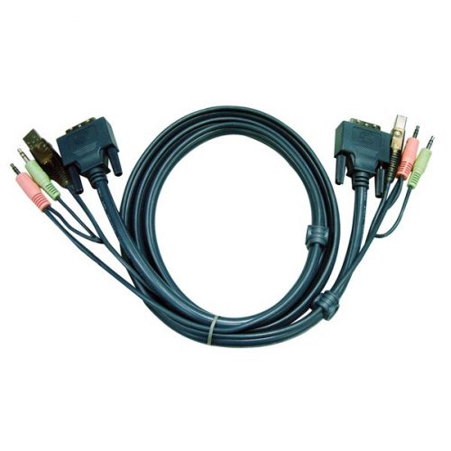 ATEN KVM Kábel USB és DVI,   5m - 2L-7D05U