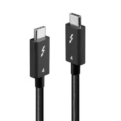   LINDY Kábel USB 4, Thunderbolt, 40Gbps, 8K@60Hz, C - C, M/M,   1m, fekete