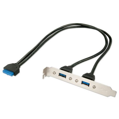 LINDY Hátlapi USB kivezetés, alaplapi csatlakozó, 2x USB 3.2 Gen1