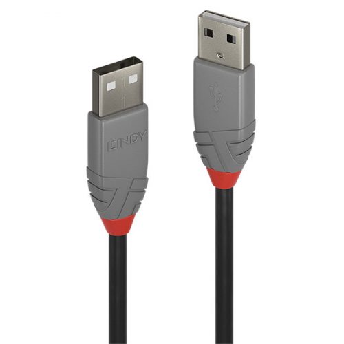 LINDY Kábel USB 2.0 A - A, M/M  2m, fekete