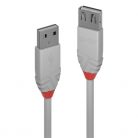 LINDY Kábel USB 2.0 A - A hosszabbító, Anthra Line, M/F   3m, szürke