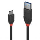 LINDY Kábel USB 3.2 Gen1 A - C Black Line, M/M  0,15m, fekete