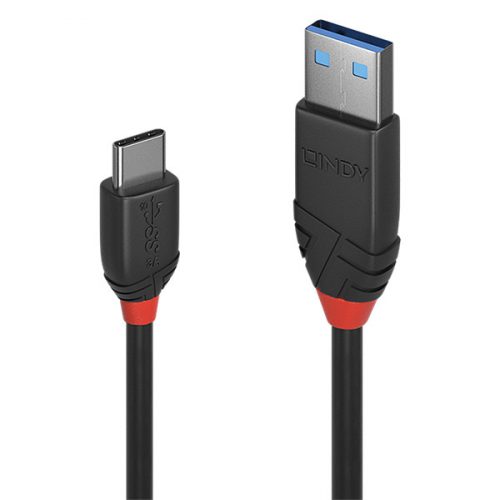 LINDY Kábel USB 3.2 Gen1 A - C, M/M   1,5m, fekete