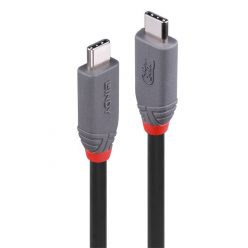 LINDY Kábel USB 4, C - C, 240W, 40Gbps, M/M  0,8m, fekete