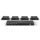 LINDY Splitter Extender 4 Port HDMI 4k@30Hz és IR, Loop Out, 70m