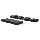 LINDY Splitter Extender 4 Port HDMI 4k@30Hz és IR, Loop Out, 70m