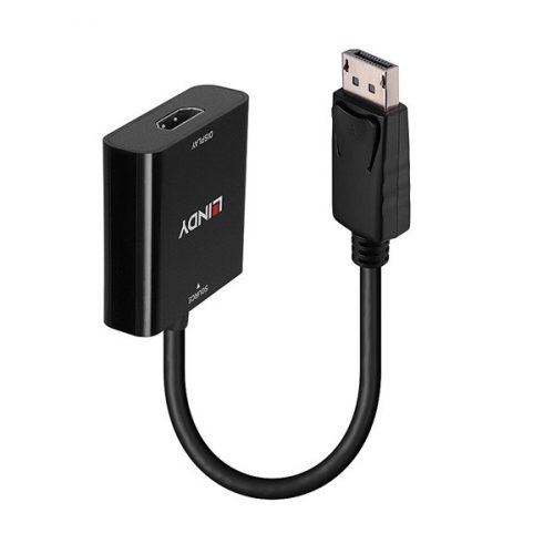 LINDY Adapter DisplayPort 1.2 - HDMI 2.0, 18G, M/F, kábeles