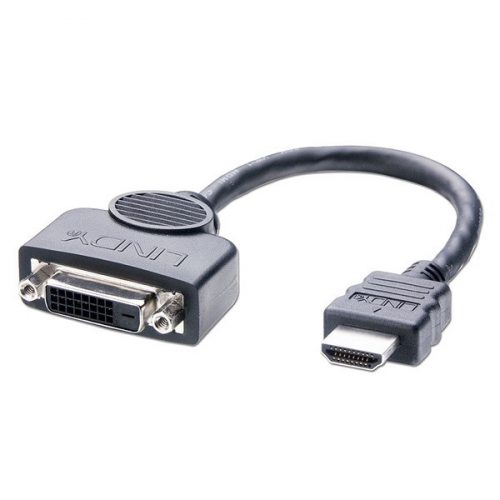 LINDY Adapter DVI-D - HDMI, F/M, 0,2m, fekete