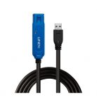 LINDY Kábel USB 3.2 Gen1 A - A hosszabbító Pro, aktív, M/F   8m, fekete