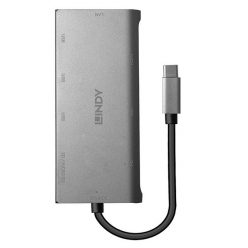   LINDY Dokkoló állomás USB-C, Multi-Port, töltési lehetőséggel