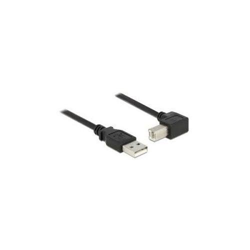 DELOCK Kábel USB 2.0 A - B, M/M 90°, fekete