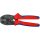 KNIPEX Áttételes saruzó fogó, szigeteletlen csúszósaruhoz PreciForce®, 220mm / 0,5 – 6mm2 / AWG20-10, 97 52 36