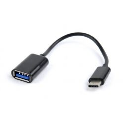 GEMBIRD Adapter USB 2.0 C - A, M/F, OTG, 0,2m, fekete