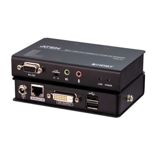 ATEN Extender Mini USB DVI HDBaseT KVM, 1920 x 1200@100m - CE611-AT-G