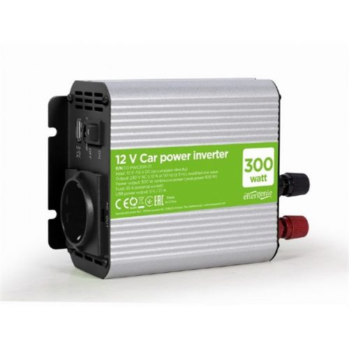 ENERGENIE Autós inverter 300W 12V USB porttal