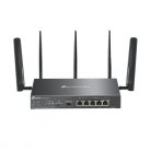 TP-LINK OMADA Vezetékes AX3000 VPN Router 1xWAN(1000Mbps) + 4xLAN(1000Mbps) + 1xSFP + 1xSIM, ER706W-4G