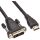 PREMIUMCORD Kábel HDMI - DVI-D, 19 pin (18+1) M/M,  5m, fekete