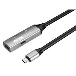   PREMIUMCORD Aktív Kábel USB-C 3.2 Gen1, hosszabbító, repeater, C - C, M/F,   15m, fekete