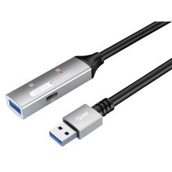   PREMIUMCORD Aktív Kábel USB-A 3.2 Gen1, hosszabbító, repeater, A - A, M/F,   15m, fekete