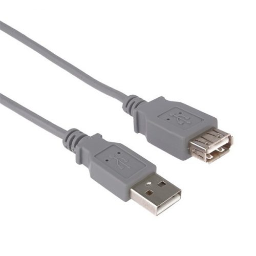 PREMIUMCORD Kábel USB 2.0 hosszabbító A - A, M/F, 3m, szürke