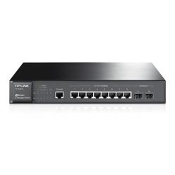   TP-LINK OMADA Switch 8x1000Mbps + 2xGigabit SFP + 1xkonzol port, Menedzselhető, TL-SG3210