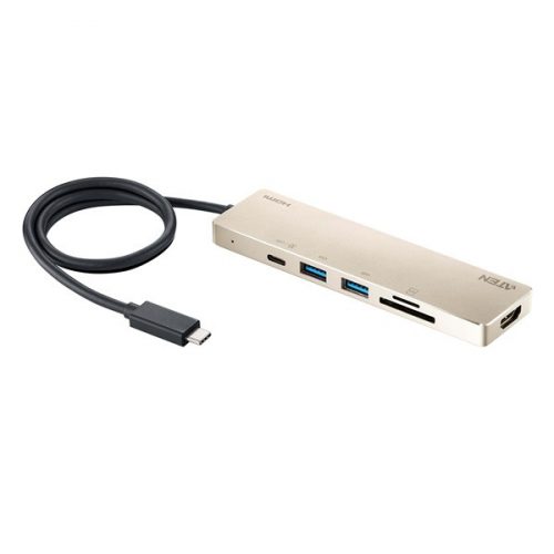 ATEN Mini Dokkoló 6 az 1-ben, USB-C Multiport Power Pass-Through