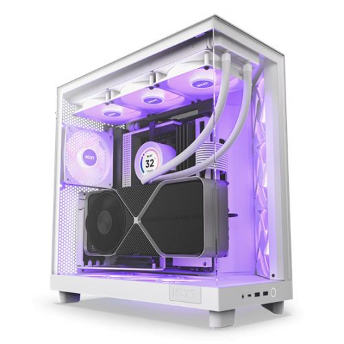 NZXT Midi - H6 Flow RGB - Matt fehér - CC-H61FW-R1