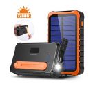 4smarts Solar Prepper napelemes külső akkumulátor, 2XUSB kimenet, 12000mAh Li-ion, fekete