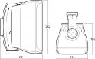 Monacor WALL-05T/SW fali hangfalpár 100V-os hangrendszerekhez